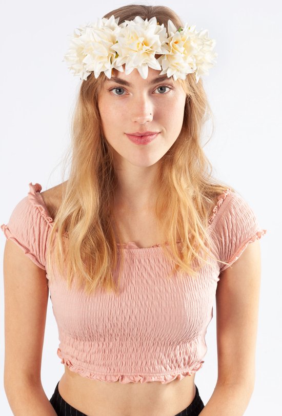 Haarband met bloemen multi kleuren - A Ballonnen