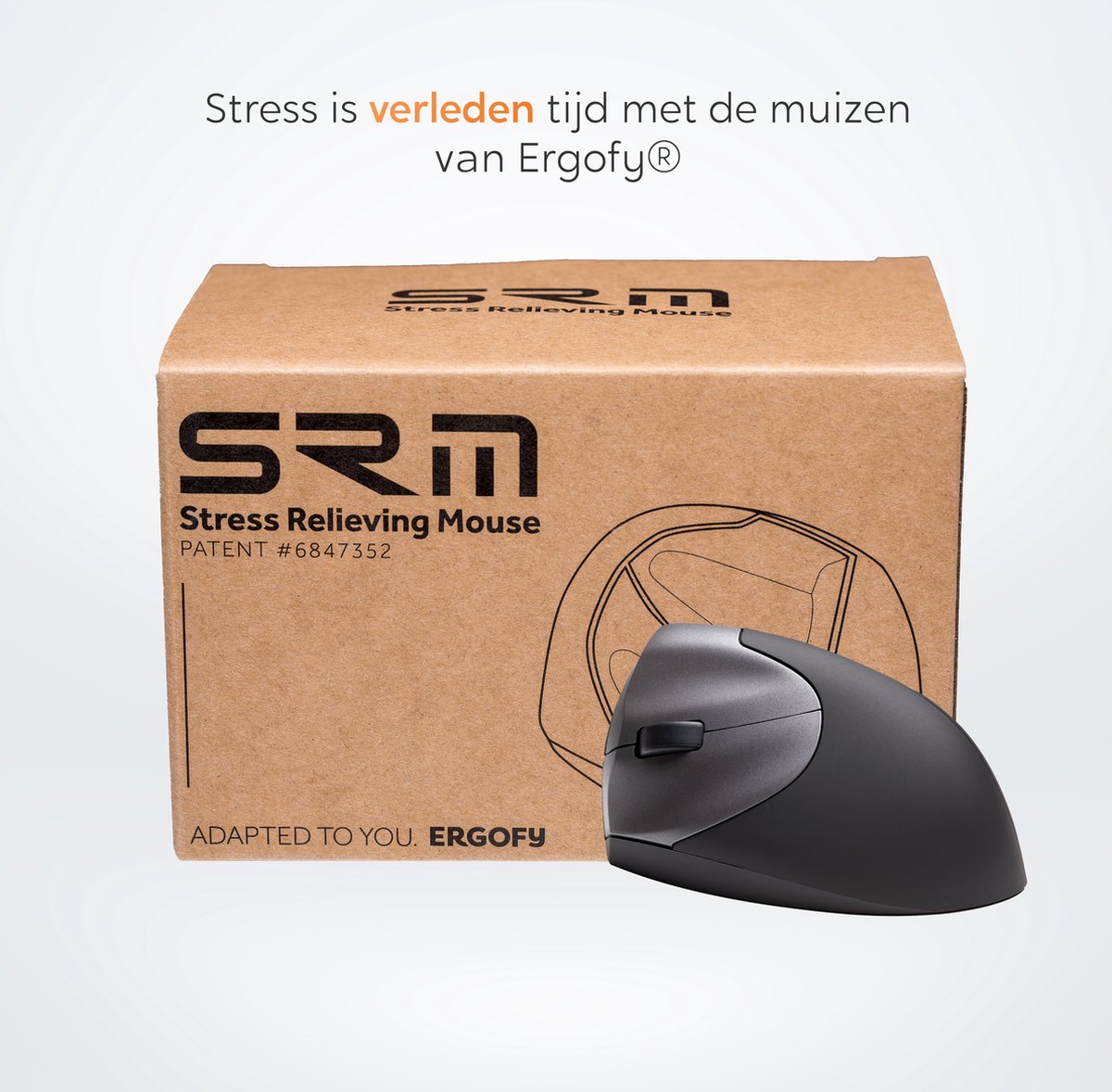 Ergofy SRM Souris verticale VS4 gauche - sans fil - souris verticale -  souris ergonomique