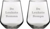 Drinkglas gegraveerd - 42,5cl - De Leukste Bomma-De Leukste Bompa