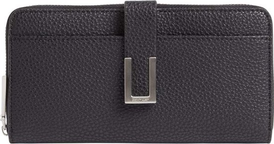 Calvin Klein - Must plus grand portefeuille zippé noir - RFID - femme