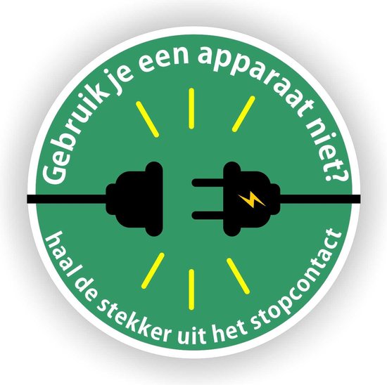 Stekker Uit Het Stopcontact Sticker 20 Cm Bol Stekker Uit Het Stopcontact Sticker 20 Cm Bol