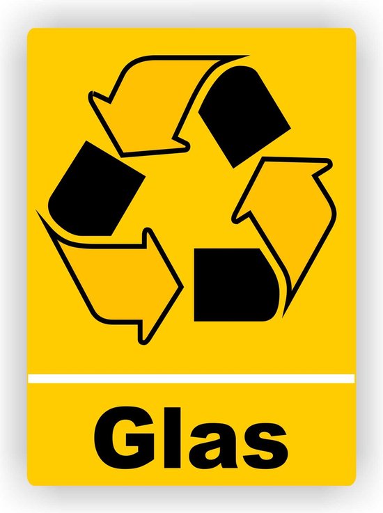 Glasbak recycling logo sticker