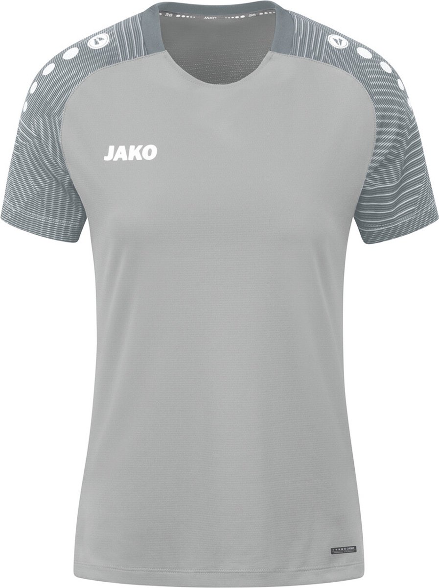 Jako Performance T-Shirt Dames - Zachtgrijs / Steengrijs | Maat: 40