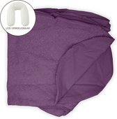 Form Fix XL Voedingskussenhoes - Body Pillow Kussensloop - Zwangerschapskussen hoes - Zijslaapkussen hoes - Badstof/Katoen Hoes - Paars