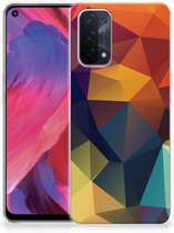 Siliconen Back Cover OPPO A74 5G | A54 5G Doorzichtig Hoesje Polygon Color