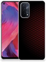 GSM Hoesje OPPO A74 5G | A54 5G Backcase TPU Siliconen Hoesje Geruit Rood