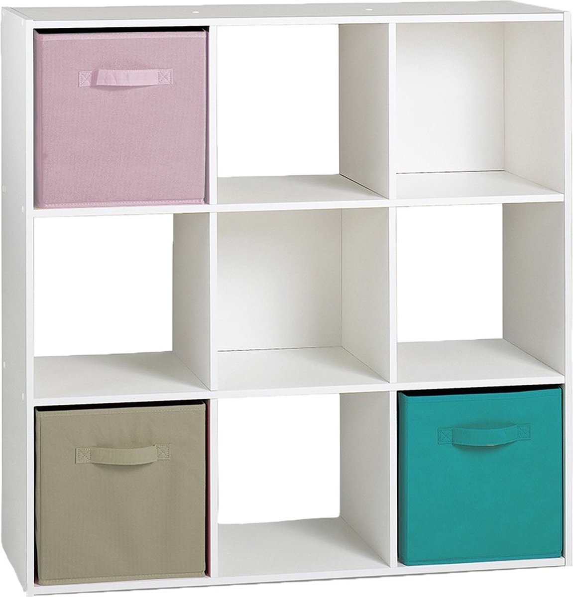 CALICOSY - Opbergrek met 9 vakken in drie kleuren 29x30x29cm
