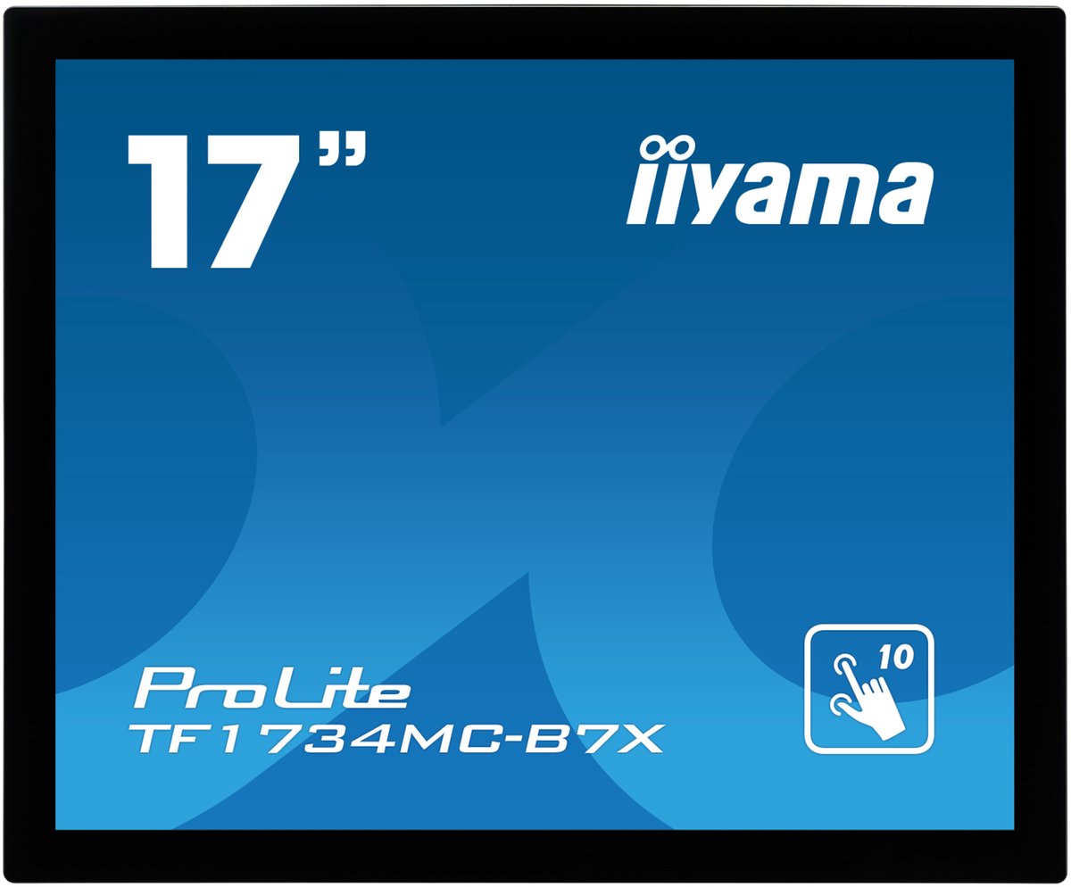 iiyama ProLite TF1734MC-B7X touch screen-monitor 43,2 cm (17") 1280 x 1024 Pixels Multi-touch Zwart