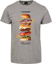Mister Tee - A Burger Heren T-shirt - S - Grijs