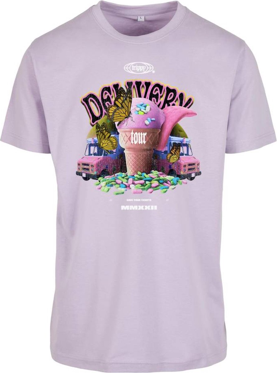 Mister Tee Trippy Delivery Heren T-shirt XL Pastelpaars
