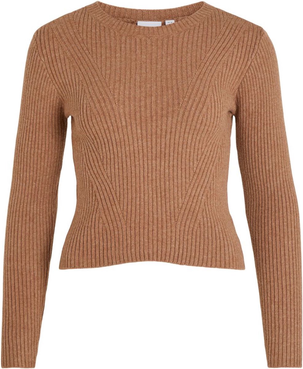 Vila - 14075795 - VICORIN O-NECK L/S CROP KNIT TOP