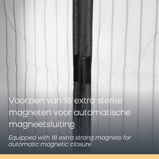 Orange Donkey Miracle Door Wit Hordeur Vliegengordijn - Insectengaas - Lamellenhor voor deuren (met magneet) - 210x100 cm
