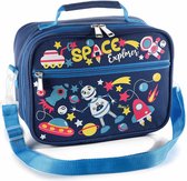 Boîte à lunch/sac isotherme pour Enfants - Blauw - Fusée dans l'espace - Sac à bandoulière - 4 litres