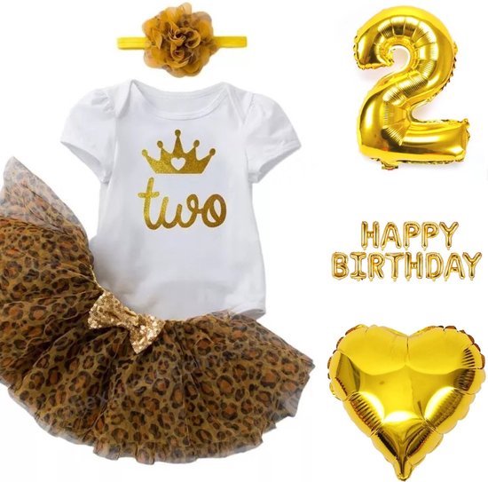 Lotsbestemming Dertig legaal 2e verjaardag kleding en decoratie set Wild Princess goud wit met kleding  set en... | bol.com