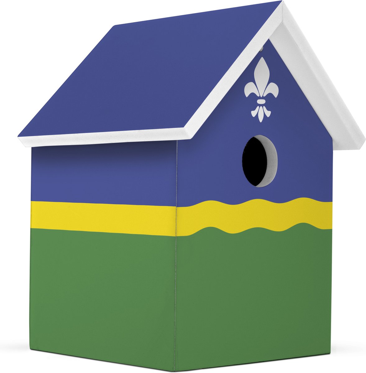 Milieuvriendelijk Vogelhuisje - Provincie Flevoland Handgemaakt - L15 x B15 x H20 cm