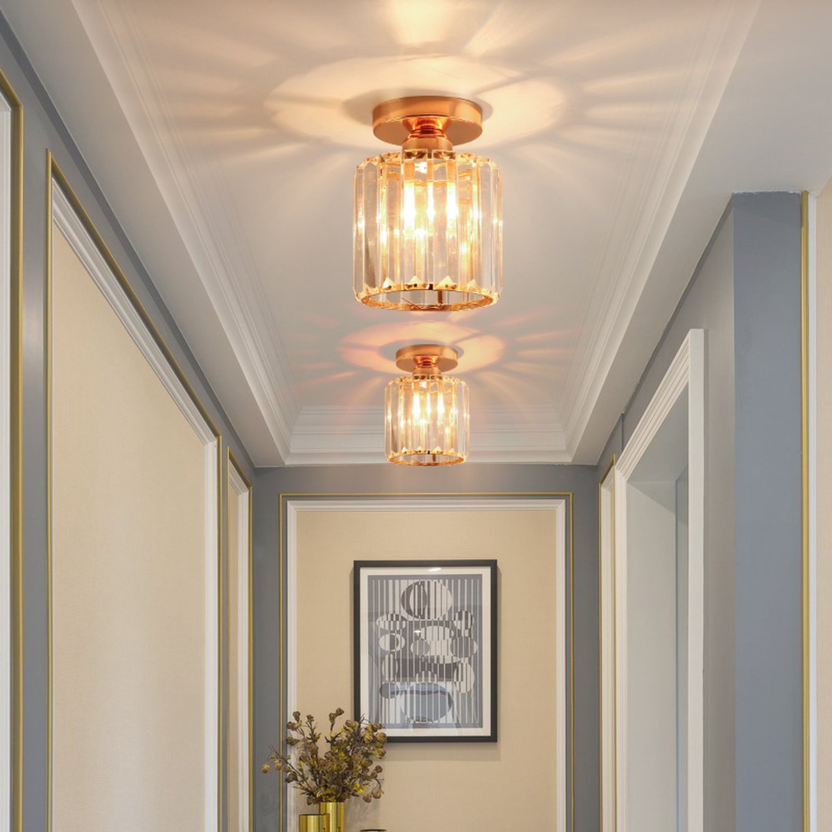 chandelier Hanglamp Hangende plafondlamp Modernisme Vierkant Helder