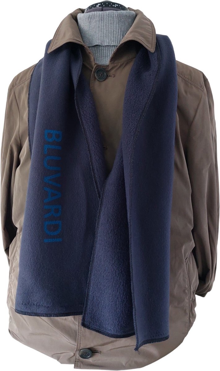 Bluvardi- Antipilling Fleece Sjaal - Navy Blue