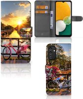 Bookcase Geschikt voor Samsung Galaxy A14 5G Telefoon Hoesje Amsterdamse Grachten