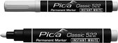 Pica 522/52-10 Classic Permanent Marker - Rond - Wit - 1-4mm (10st)