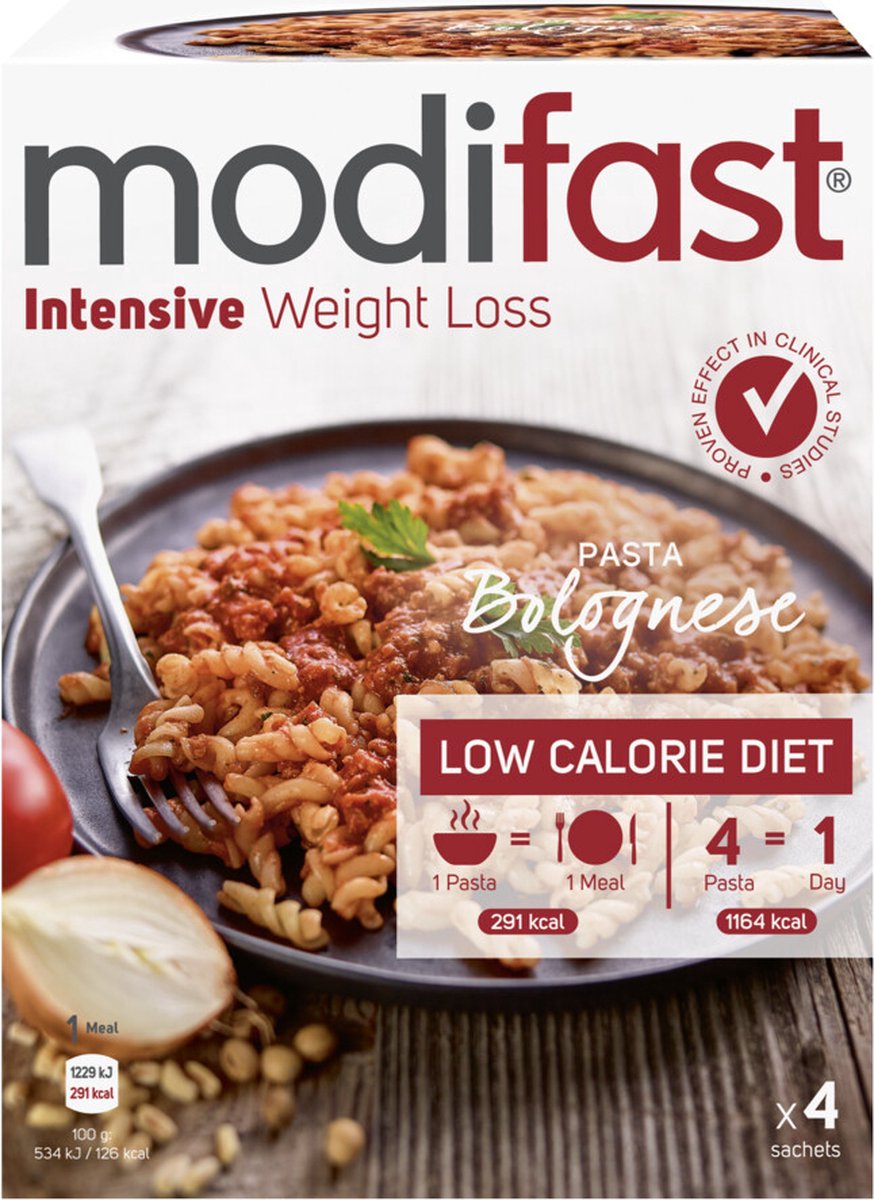 Modifast Weight Control Pasta Bolognese - 3 x 4 x 62 gr - Voordeelverpakking