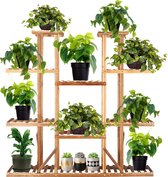Springos Plantenrek - Plantenrek Binnen - Plantenrek Buiten - 119 cm - Hout