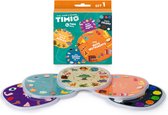 TIMIO Disc Set # 1 : Jeu de 5 Disques Audio pour le Lecteur TIMIO | Apprend les Couleurs, Animaux Sauvages, Instruments de Musique, 96 Comptines Vol. 1, Parties du Corps | En 8 Langues | De 2 à 6 ans