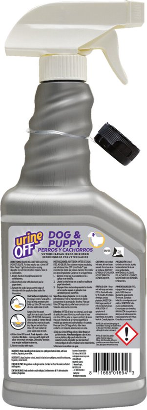 Dissolvant d'odeurs et de taches d'urine de chien et chiot - 1 unité de 500 ML