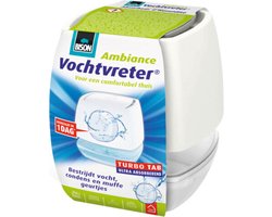 Bison Vochtvreter® Ambiance, luchtontvochtiger, bestrijdt vocht en schimmel in woonruimtes, uniek luchtcirculatiesysteem, 100 g, wit, ook geschikt voor caravans en campers