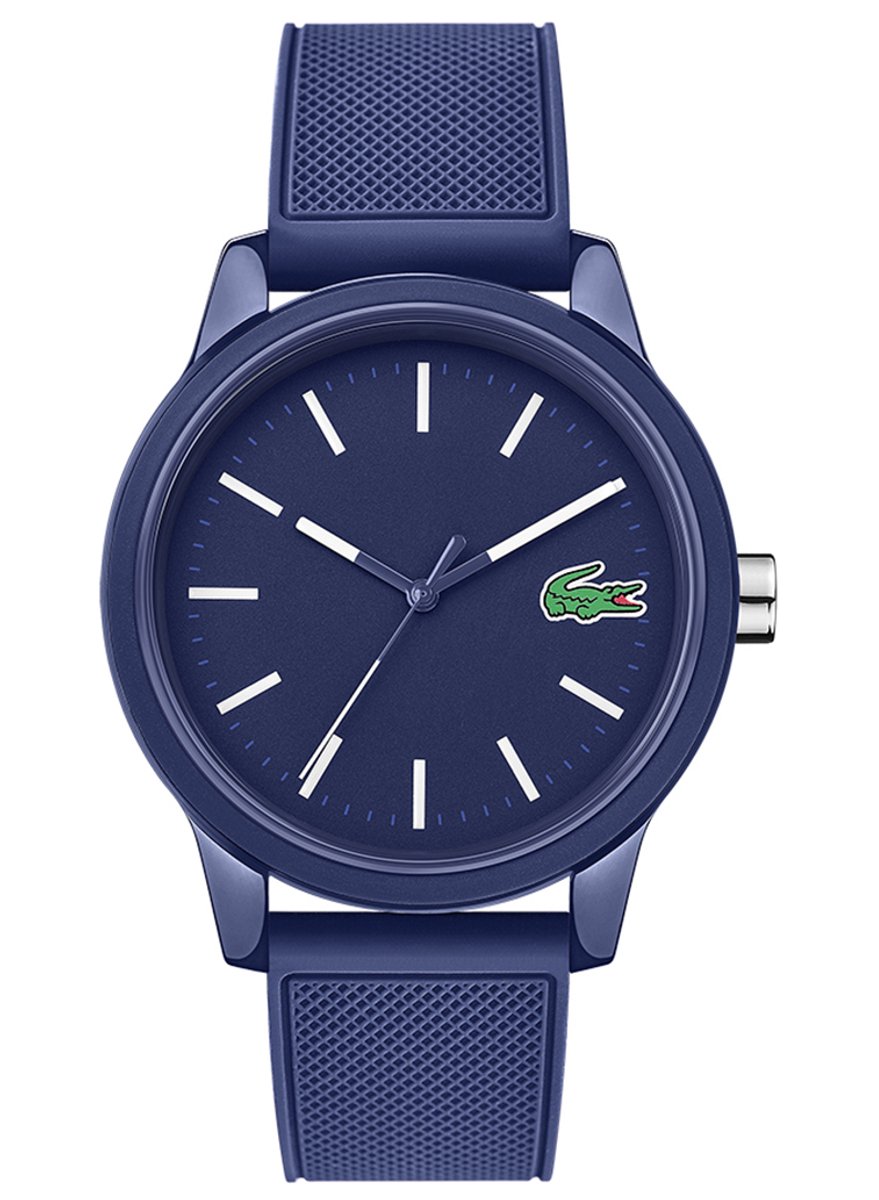 Lacoste L.12.12. LC2010987 Polshorloge - Siliconen - Blauw - 42 mm