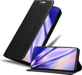 Cadorabo Hoesje geschikt voor Samsung Galaxy S21 5G in ZWARTE NACHT - Beschermhoes met magnetische sluiting, standfunctie en kaartvakje Book Case Cover Etui