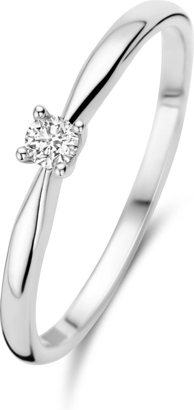 Isabel Bernard De la Paix Celesse 14 karaat witgouden ring | diamant 0.07 ct | - Witgoudkleurig