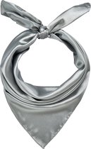 Emilie Scarves - sjaal - satijn - zilver - vierkant 60*60 cm