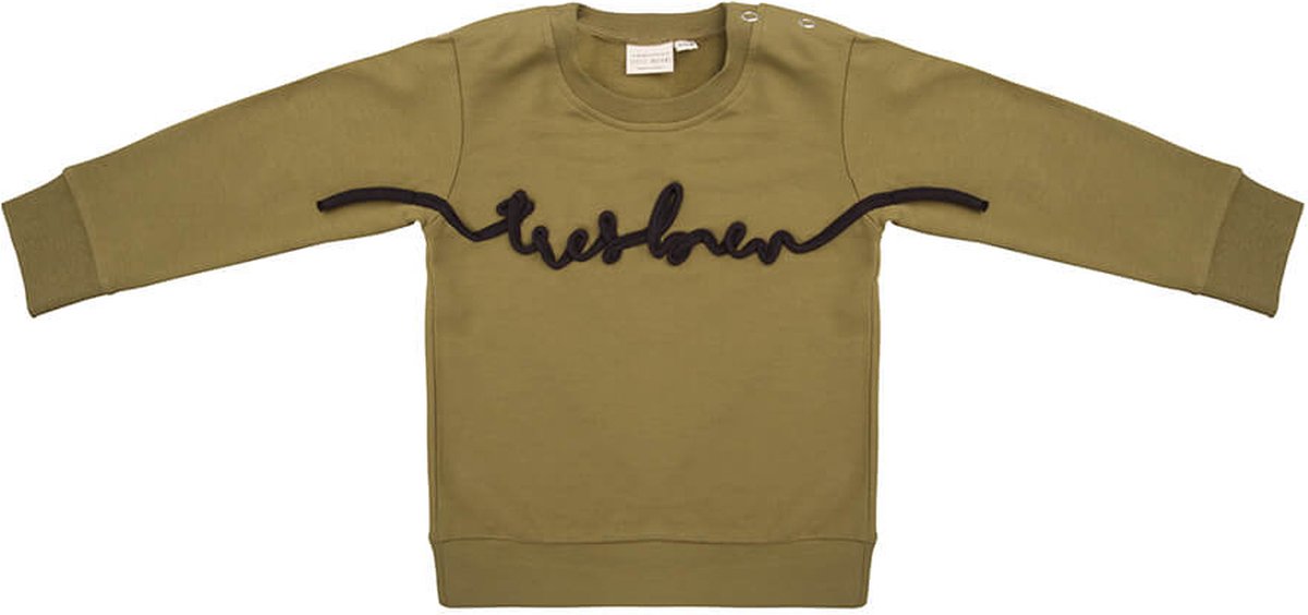 Little Indians Sweater Tres Bien Olive - Trui - Groen - Jongens en Meisjes - Maat: 8 Y