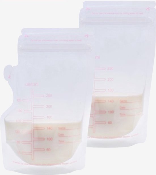 Foto: Moedermelk bewaarzakjes