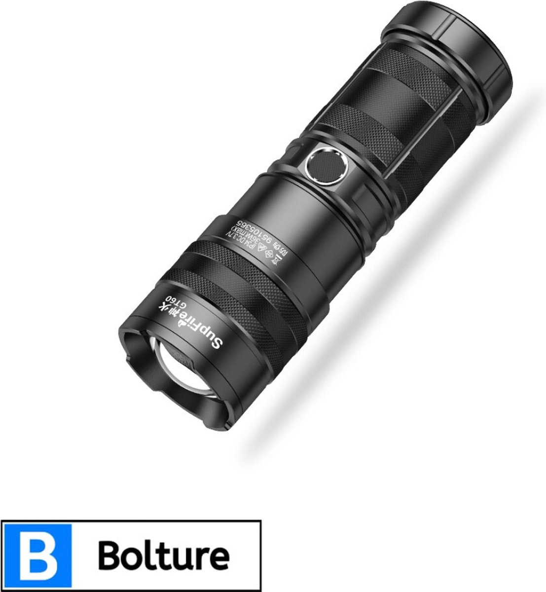 Bolture Zaklamp LED Oplaadbaar - USB Oplaadbare Zaklamp - Militaire Noodverlichting - Waterdicht - Inclusief Batterij - 2600 Lumen - 36W