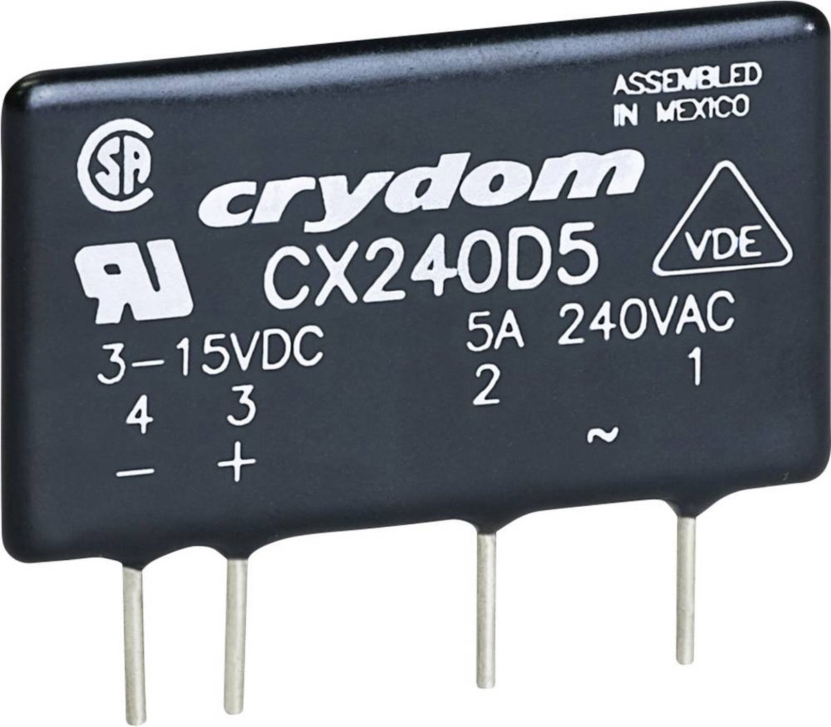 Crydom Halfgeleiderrelais CX380D5 5 A Schakelspanning (max.): 530 V/AC Schakelend bij overbelasting 1 stuk(s)