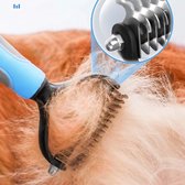 Huisdier Knoop Kam Hond En Kat Grooming Ontharing - Tool Borstel Dubbelzijdig Pet Products Kam - Voor Katten Rvs grooming Tool