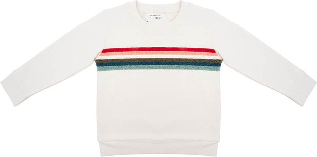 Little Indians Sweater Colourful Rainbow - Trui - Regenboog - Ecru - Jongens & Meisjes - Maat: 18-24 M