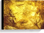 Canvas - Gouden Verfstrepen - 40x30 cm Foto op Canvas Schilderij (Wanddecoratie op Canvas)