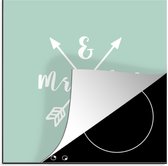 KitchenYeah® Inductie beschermer 78x78 cm - Spreuken - Mr & Mrs - Quotes - Trouwen - Jubileum - Kookplaataccessoires - Afdekplaat voor kookplaat - Inductiebeschermer - Inductiemat - Inductieplaat mat