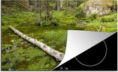 KitchenYeah® Inductie beschermer 81.6x52.7 cm - Vijver in de bossen van het Nationaal park Tiveden in Zweden - Kookplaataccessoires - Afdekplaat voor kookplaat - Inductiebeschermer - Inductiemat - Inductieplaat mat
