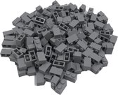 200 Bouwstenen 1x2 | Lichtgrijs | Compatibel met Lego Classic | Keuze uit vele kleuren | SmallBricks