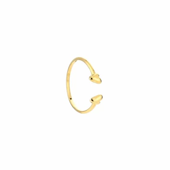 Bijoutheek Ring (Sieraad) twee tiny hearts Goud