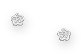 Joy|S - Zilveren mini bloem oorbellen - 3 mm - oorknopjes