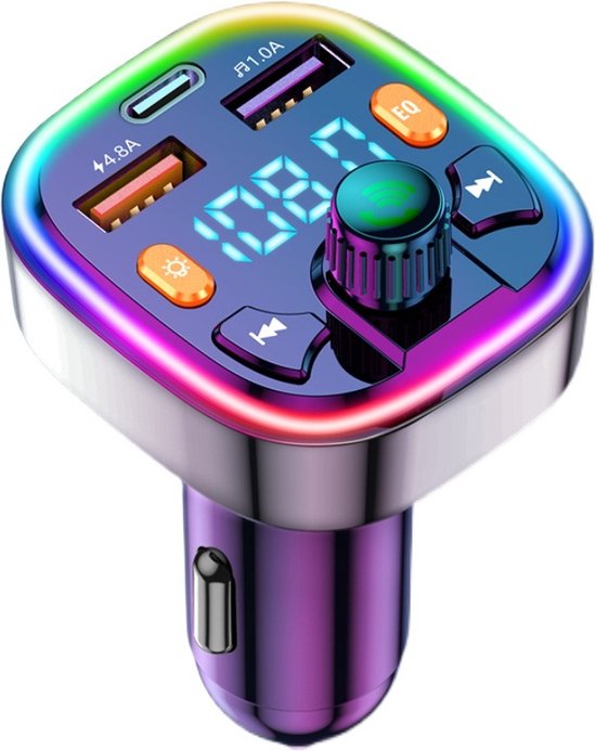 Carkit Auto Bluetooth Radio Ontvanger Oplader FM Transmitter Android
