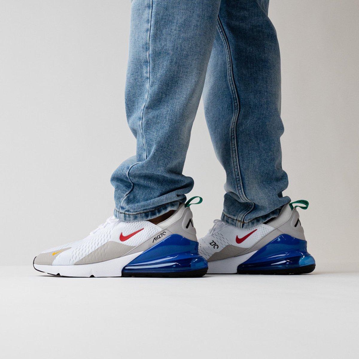 Nike Air Max 270 Heren Sneakers Sportschoenen Schoenen Wit Blauw DV3731 100 Maat. bol