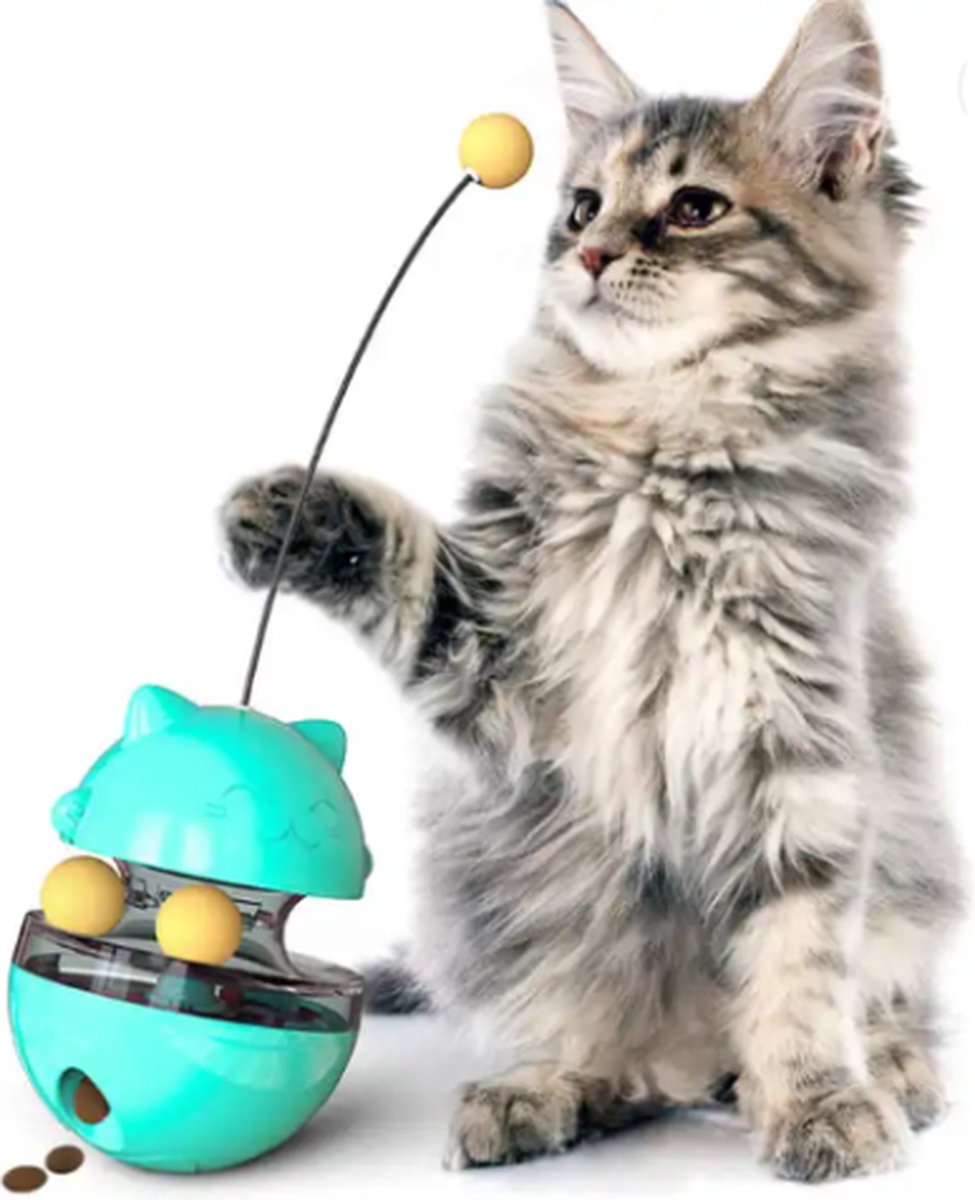 Micko - Lekkende speelgoedbal - educatieve speelgoed - Tumbler kat - Speelgoed voor katten - kat
