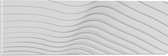 Acrylglas - Golvende Lijnen op Witte Achtergrond - 60x20 cm Foto op Acrylglas (Met Ophangsysteem)