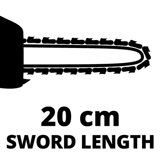 Einhell Elektrische Telescopische Kettingzaag GC-EC 7520 T - 750 W - Zwaardlengte: 20 cm - Max. Zaaglengte: 18 cm - Kettingsnelheid: 11 m/s - Verlengbaar tot 257 cm van Einhell — afbeelding 5