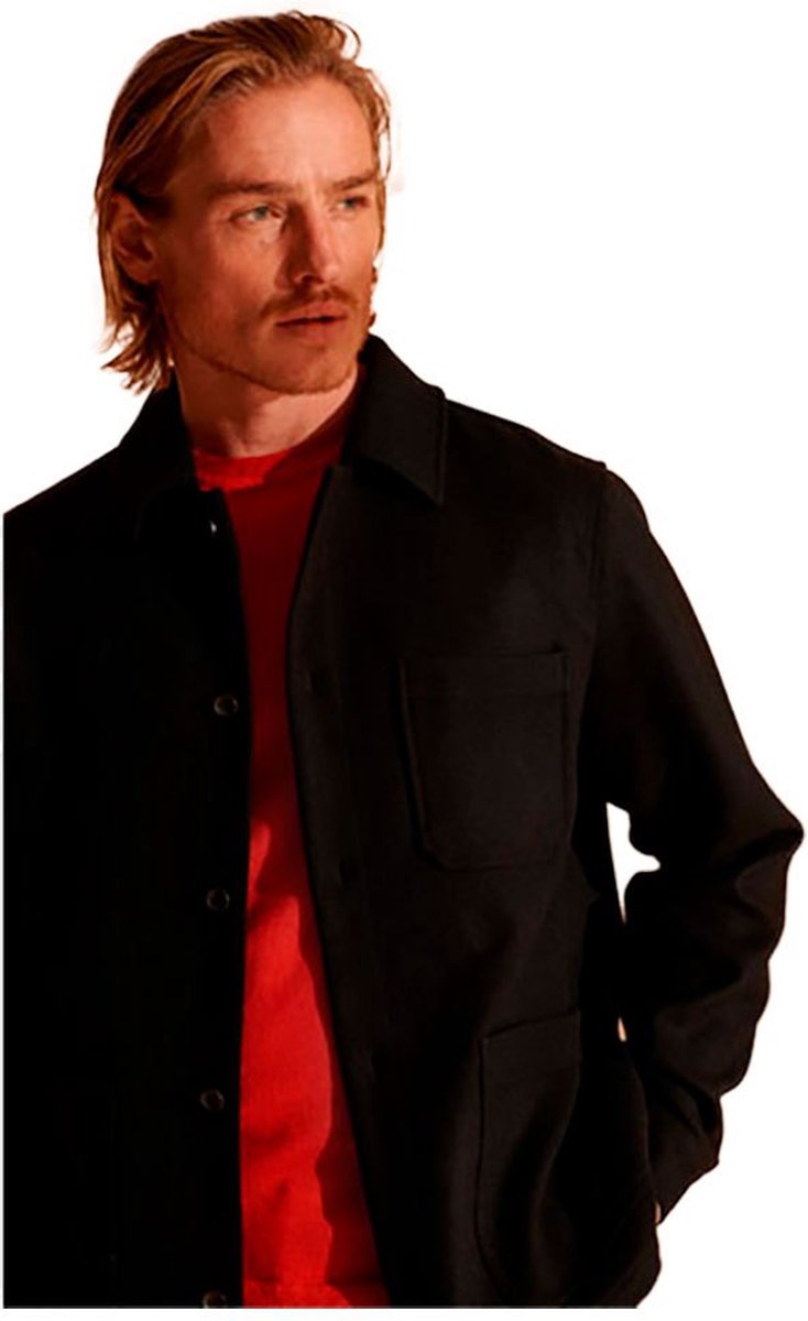 Superdry Utility Wool Overshirt L Man Zwart